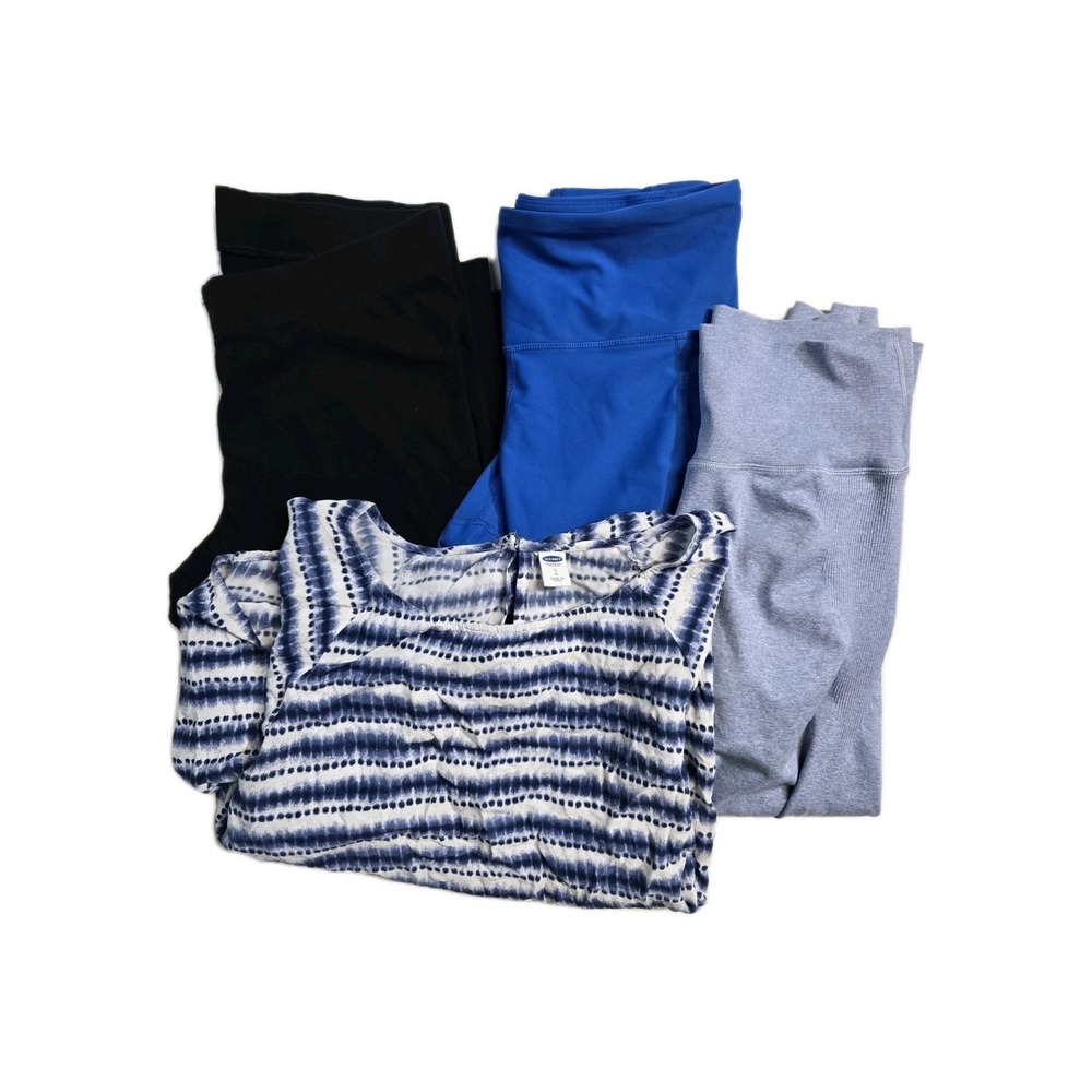 Old Navy Women's Cropped Leggings Shirt L Hi-rise Powersoft Go Dry Lot Of 4